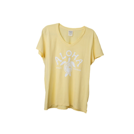 Women's Soft Yellow Turtle Tee